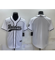 Men Las Vegas Raiders Blank White Cool Base Stitched Baseball Jersey