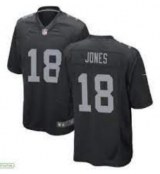 Men Las Vegas Raiders Jack Jones #18 Black F U S E Stitched Jersey