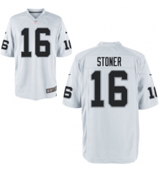 Men Nike Las Vegas Raiders Dillon Stoner 16 White Untouchable Vapor Limited Jersey