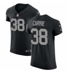 Men Nike Raiders #38 T J Carrie Black Team Color Stitched NFL Vapor Untouchable Elite Jersey
