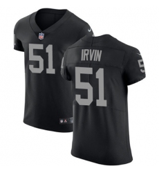 Men Nike Raiders #51 Bruce Irvin Black Team Color Stitched NFL Vapor Untouchable Elite Jersey