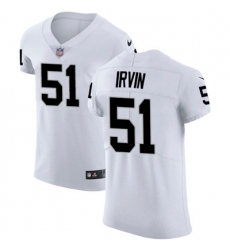 Men Nike Raiders #51 Bruce Irvin White Stitched NFL Vapor Untouchable Elite Jersey