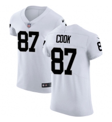 Men Nike Raiders #87 Jared Cook White Stitched NFL Vapor Untouchable Elite Jersey