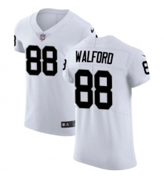 Men Nike Raiders #88 Clive Walford White Stitched NFL Vapor Untouchable Elite Jersey
