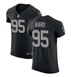 Men Nike Raiders #95 Jihad Ward Black Team Color Stitched NFL Vapor Untouchable Elite Jersey