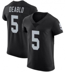 Men's Las Vegas Raiders #5 Divine Deablo Black Vapor Untouchable Limited Stitched Jersey