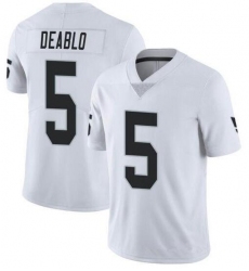 Men's Las Vegas Raiders #5 Divine Deablo White Vapor Untouchable Limited Stitched Jersey