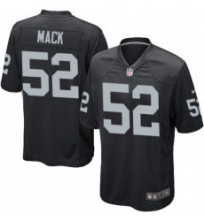 Mens Nike Oakland Raiders 52 Khalil Mack Game Black Team Color NFL Jersey