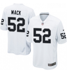 Mens Nike Oakland Raiders 52 Khalil Mack Game White NFL Jersey