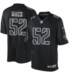 Mens Nike Oakland Raiders 52 Khalil Mack Limited Black Impact NFL Jersey