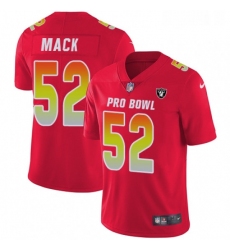 Mens Nike Oakland Raiders 52 Khalil Mack Limited Red 2018 Pro Bowl NFL Jersey