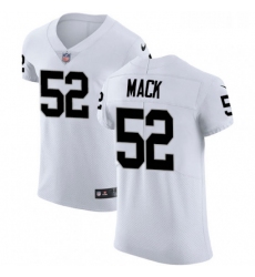 Mens Nike Oakland Raiders 52 Khalil Mack White Vapor Untouchable Elite Player NFL Jersey