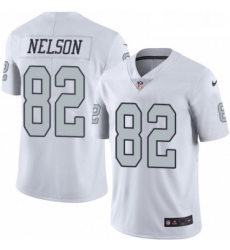 Mens Nike Oakland Raiders 82 Jordy Nelson Limited White Rush Vapor Untouchable NFL Jersey