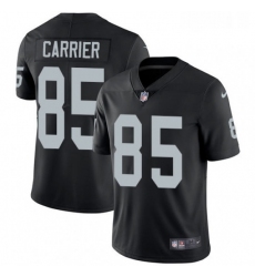 Mens Nike Oakland Raiders 85 Derek Carrier Black Team Color Vapor Untouchable Limited Player NFL Jersey