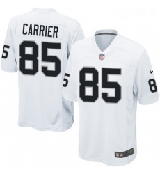 Mens Nike Oakland Raiders 85 Derek Carrier Game White NFL Jersey