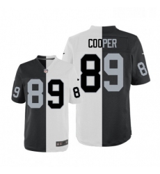 Mens Nike Oakland Raiders 89 Amari Cooper Elite BlackWhite Split Fashion NFL Jersey