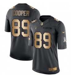 Mens Nike Oakland Raiders 89 Amari Cooper Limited BlackGold Salute to Service NFL Jersey