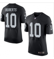 Mens Oakland Raiders 10 Seth Roberts Black Team Color 2015 NFL Nike Elite Jersey