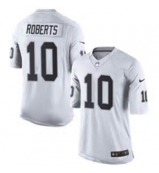 Mens Oakland Raiders 10 Seth Roberts White Team Color 2015 NFL Nike Elite Jersey