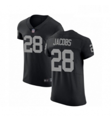 Mens Oakland Raiders 28 Josh Jacobs Black Team Color Vapor Untouchable Elite Player Football Jersey