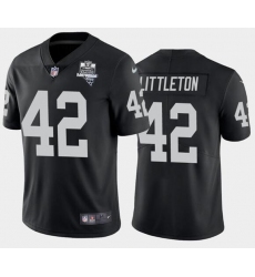 Men's Oakland Raiders Black #42 Cory Littleton 2020 Inaugural Season Vapor Limited Stitched NFL Jersey