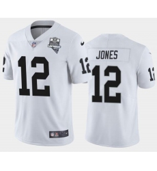 Men's Oakland Raiders White #12 Zay Jones 2020 Inaugural Season Vapor Limited Stitched NFL Jersey