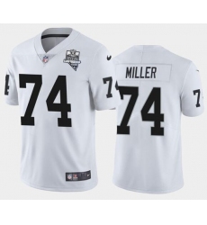 Men's Oakland Raiders White #74 Kolton Miller 2020 Inaugural Season Vapor Limited Stitched NFL Jersey