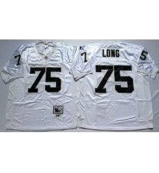 Mitchell And Ness Raiders #75 Howie Long White Throwback Stitched NFL Jersey