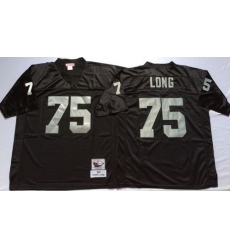 Mitchell And Ness Raiders #75 Howie Long balck Throwback Stitched NFL Jersey
