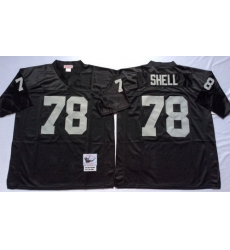Mitchell And Ness Raiders #78 shell balck Throwback Stitched NFL Jersey