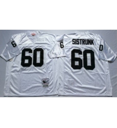 Mitchell&Ness Raiders 60 Otis Sistrunk White Throwback Stitched NFL Jersey