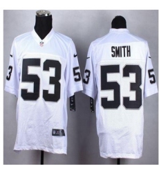 NEW Oakland Raiders #53 Malcolm Smith White Men Stitched NFL Elite Jersey