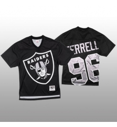 NFL Las Vegas Raiders 96 Clelin Ferrell Black Men Mitchell  26 Nell Big Face Fashion Limited NFL Jersey