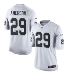 NFL Oakland Raiders #29 David Amerson White Elite Jersey