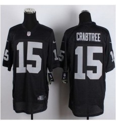 New Oakland Raiders #15 Michael Crabtree Black Team Color Men Stitched NFL Elite jersey
