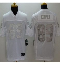 New Oakland Raiders #89 Amari Cooper White Men's Stitched NFL Limited Platinum Jersey
