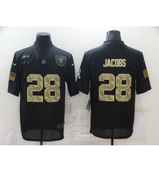 Nike Las Vegas Raiders 28 Josh Jacobs Black Camo 2020 Salute To Service Limited Jersey