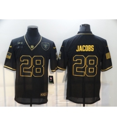 Nike Las Vegas Raiders 28 Josh Jacobs Black Gold 2020 Salute To Service Limited Jersey