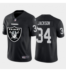 Nike Las Vegas Raiders 34 Bo Jackson Black Team Big Logo Vapor Untouchable Limited Jersey
