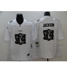 Nike Las Vegas Raiders 34 Bo Jackson White Shadow Logo Limited Jersey