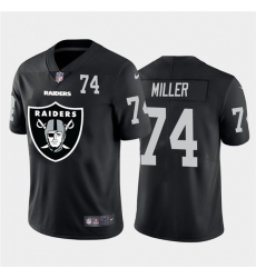 Nike Las Vegas Raiders 74 Kolton Miller Black Team Big Logo Number Vapor Untouchable Limited Jersey