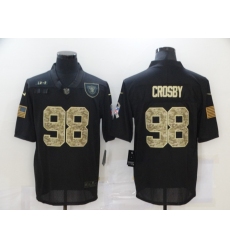Nike Las Vegas Raiders 98 Maxx Crosby Black Camo 2020 Salute To Service Limited Jersey