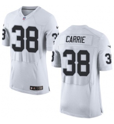 Nike NFL 38 Oakland Raiders T.J. Carrie White Team Color Elite Mens Jersey