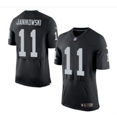 Nike Oakland Raiders #11 Sebastian Janikowski Black Team Color Men 27s Stitched NFL New Elite Jersey
