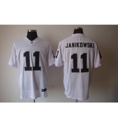 Nike Oakland Raiders 11 Sebastian Janikowski White Elite NFL Jersey