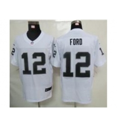 Nike Oakland Raiders 12 Jacoby Ford White Elite NFL Jersey