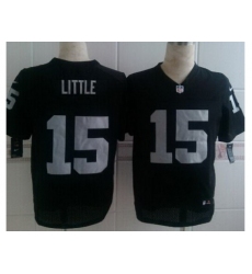 Nike Oakland Raiders 15 Greg Little Black Elite NFL Jersey