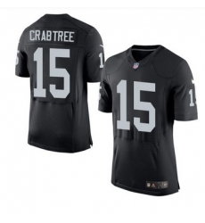 Nike Oakland Raiders #15 Michael Crabtree Black Team Color Men 27s Stitched NFL New Elite Jersey