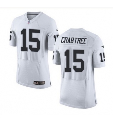 Nike Oakland Raiders #15 Michael Crabtree White Men 27s Stitched NFL New Elite Jersey