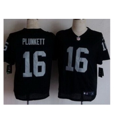 Nike Oakland Raiders 16 Jim Plunkett Black Elite NFL Jersey